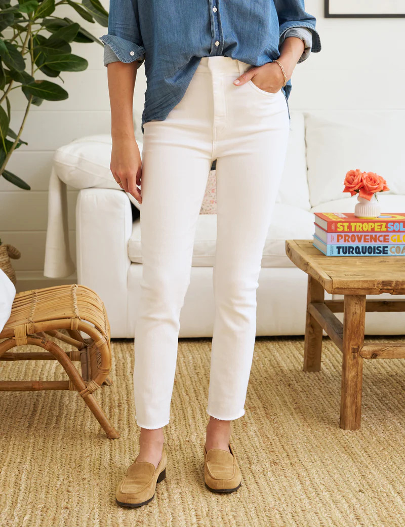 DERRY White, Italian Dream Denim | Frank & Eileen