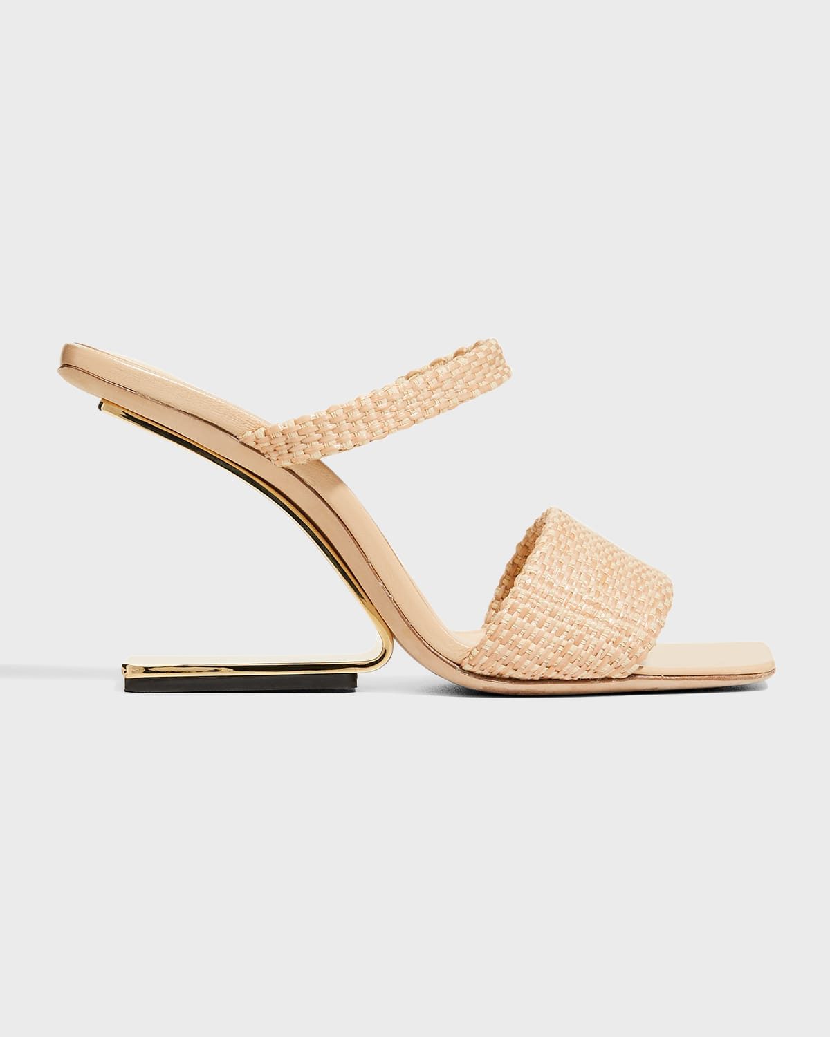 Rene Woven Cantilevered Heel Sandals | Neiman Marcus