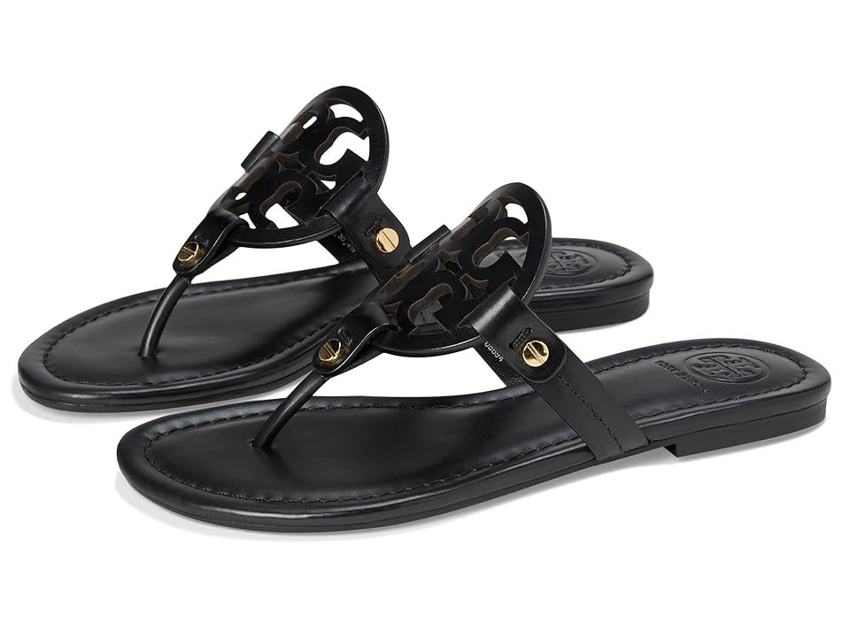 Tory Burch Miller Sandal Women's Shoes Perfect Black : 9.5 M, Leather | Zappos