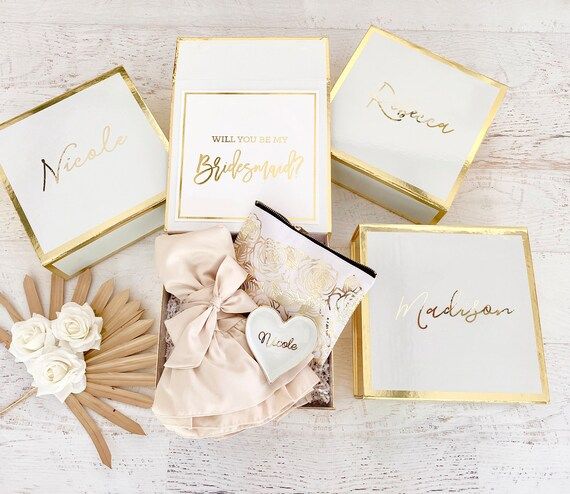 Bridesmaid Box Gifts Bride Gift Box Bridal Party Box DIY Personalized Bridesmaid Gift Box Set (EB... | Etsy (US)