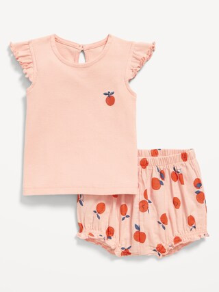 Little Navy Organic-Cotton Top and Shorts for Baby | Old Navy (US)