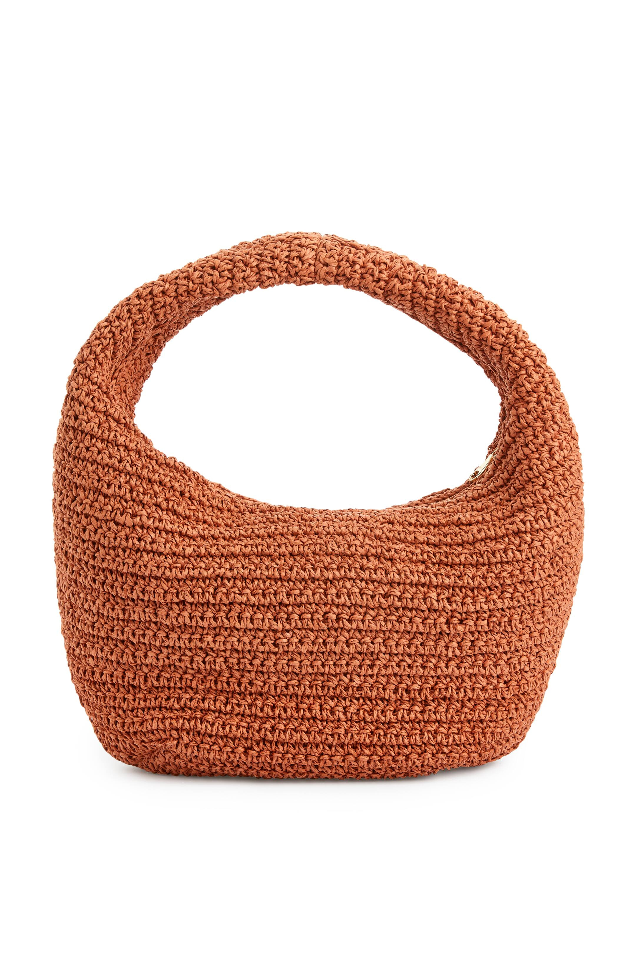Rounded Straw Bag - Burnt Orange - Ladies | H&M GB | H&M (UK, MY, IN, SG, PH, TW, HK)