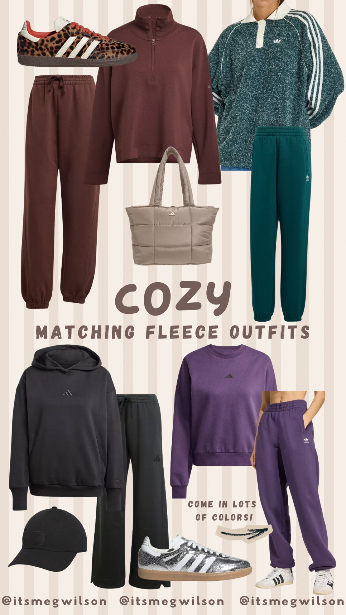 Cozy matching fleece outfits from adidas (and a couple shoes too!)