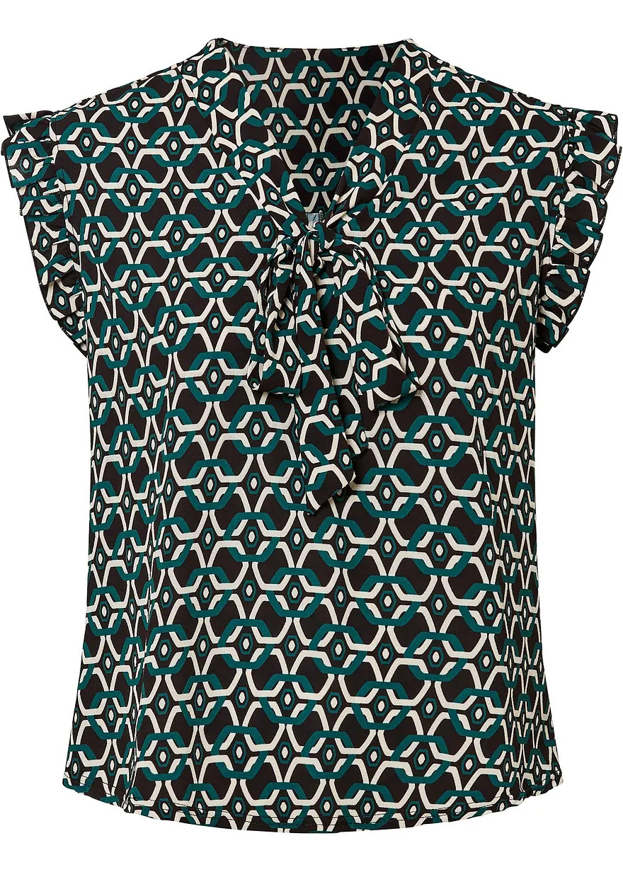Moderne Bluse mit R\u00fcschen - schwarz - Damen | bonprix | Bonprix DE