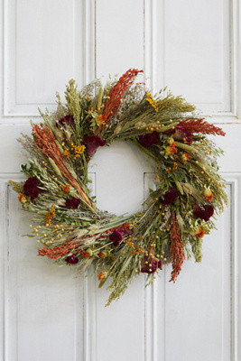 Flax and Safflower Bouquet Wreath | Anthropologie (US)