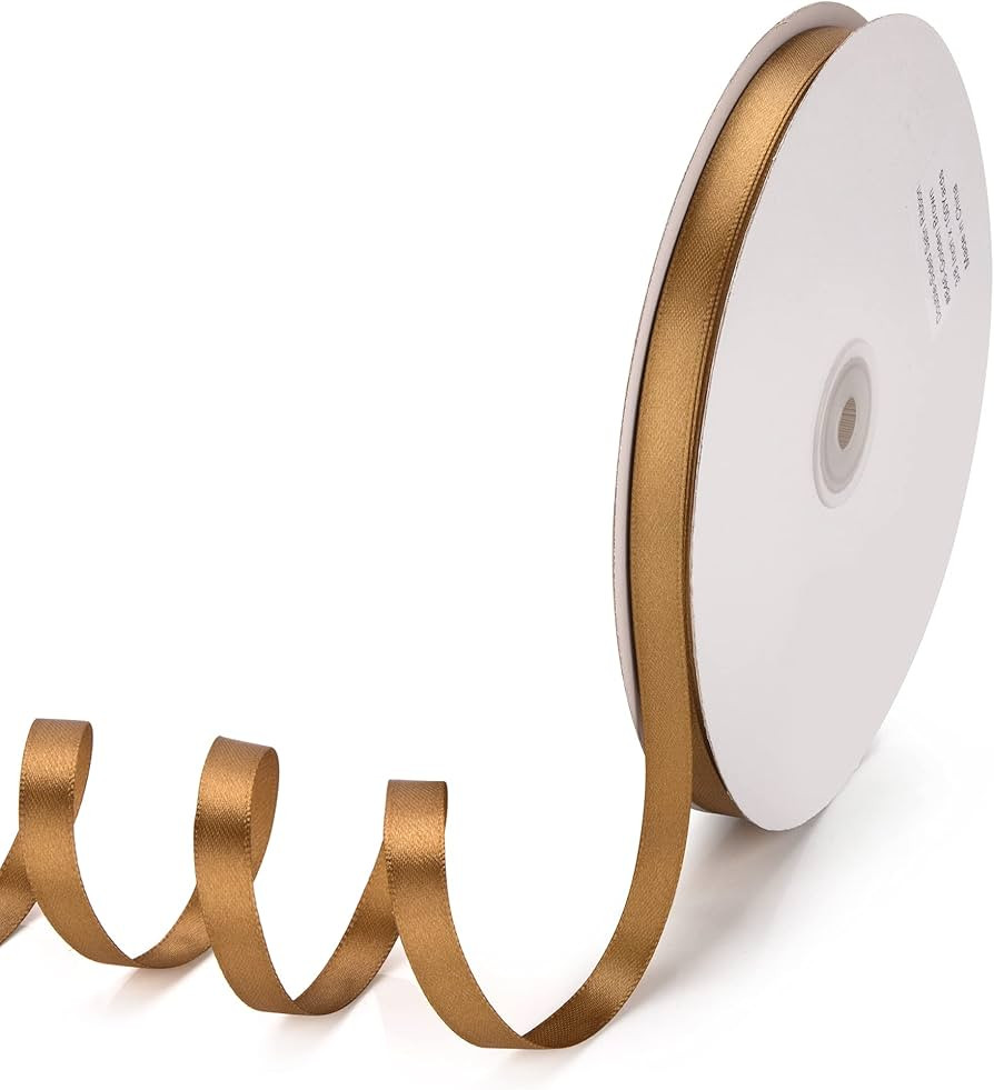 IHKFILAN Double Faced Satin Ribbon 3/8Inchx100Yards Double Sided Solid Polyester Ribbon for Gift ... | Amazon (US)