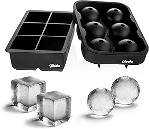 glacio Ice Cube Mold Combo - Large Silicone Ice Maker for Whiskey and Cocktails - Perfect for Cra... | Amazon (US)