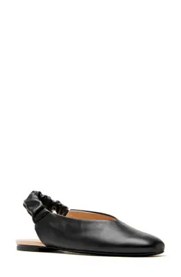 La Canadienne Glenn City Dry™ Waterproof Slingback Flat in Black Leather at Nordstrom, Size 7 | Nordstrom