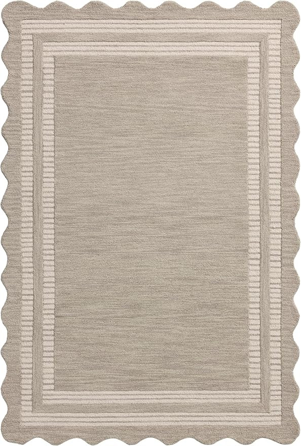Loloi Chris Loves Julia Scottie Collection SCO-01 Fog/Ivory 7'-9" x 9'-9", .87" Pile Height, Area... | Amazon (US)