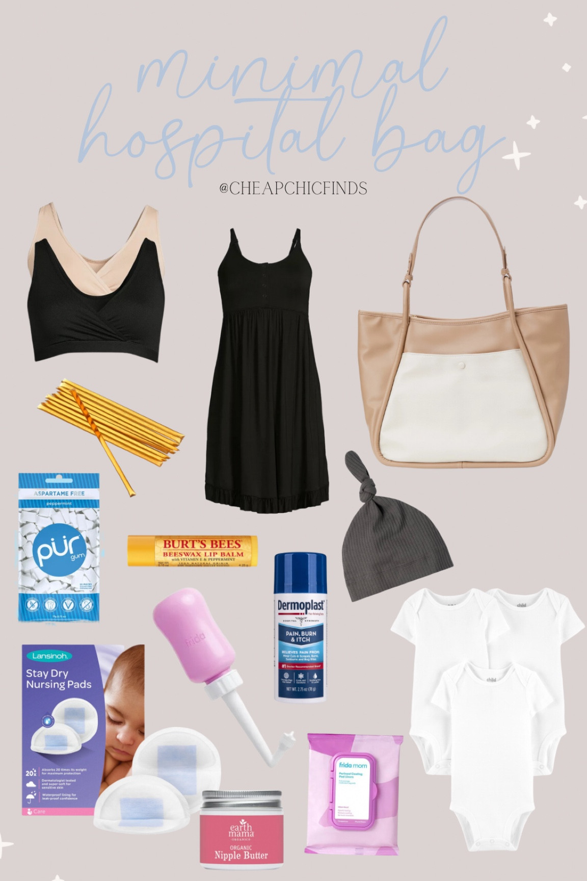 Minimal hospital bag! These are most of the things I’m planning to bring to the hospital! 

#walmartpartner @walmart #walmart 

#LTKfamily #LTKbump #LTKbaby