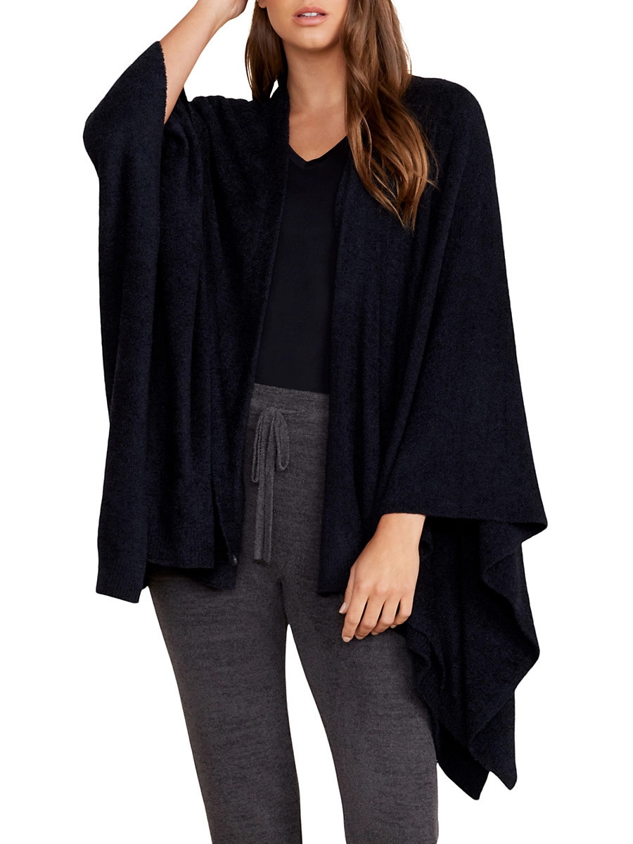 Women's CozyChic Lite Heathered Knit Cardigan - Black | Saks Fifth Avenue