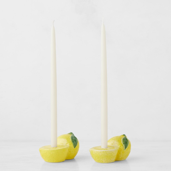 Limone Tiny Taper Holders, Set of 2 | Williams-Sonoma