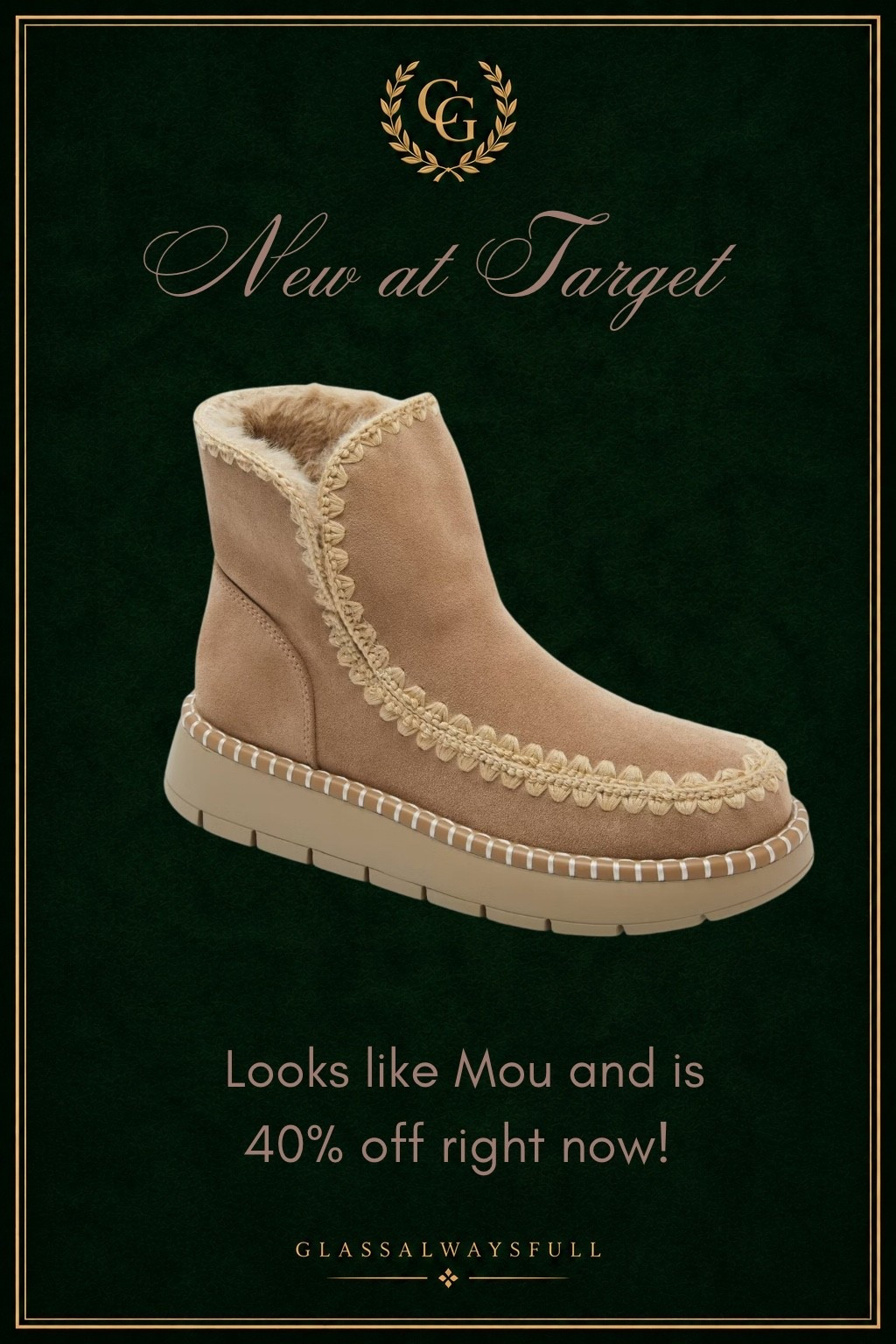 Run!!! These boots from Target are identical to Mou! The perfect fall/winter boot. Mou dupe, ski trip boots, Jackson hole boots, winter boots. Glassalwaysfull