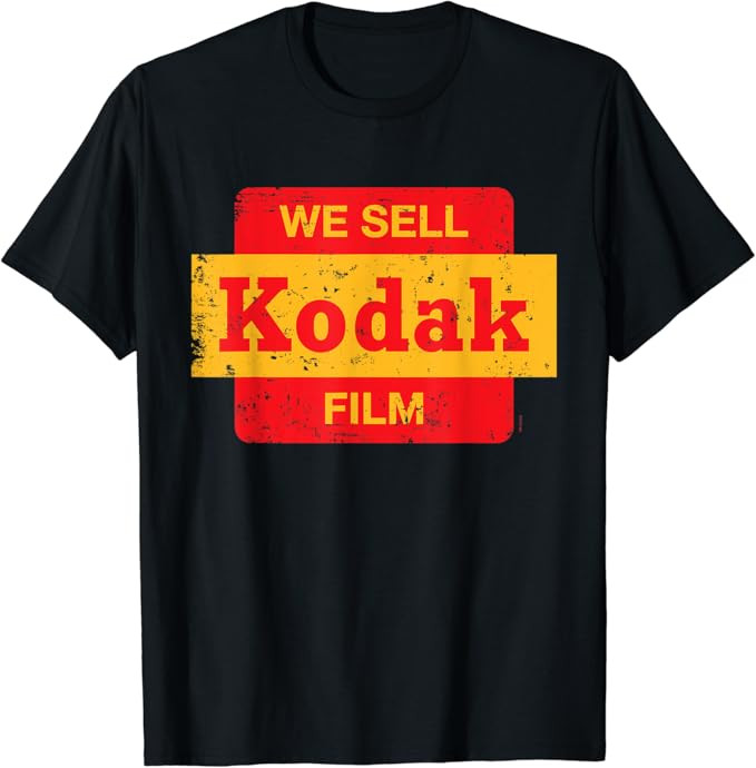 Vintage 'We Sell Kodak Film' Retail sign design T-Shirt | Amazon (US)