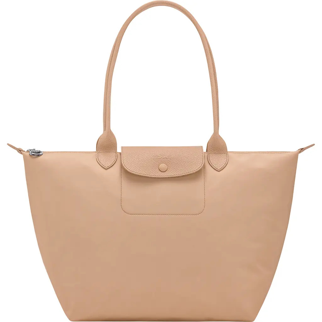 Longchamp Large Le Pliage One Nylon Shoulder Tote in Beige at Nordstrom | Nordstrom