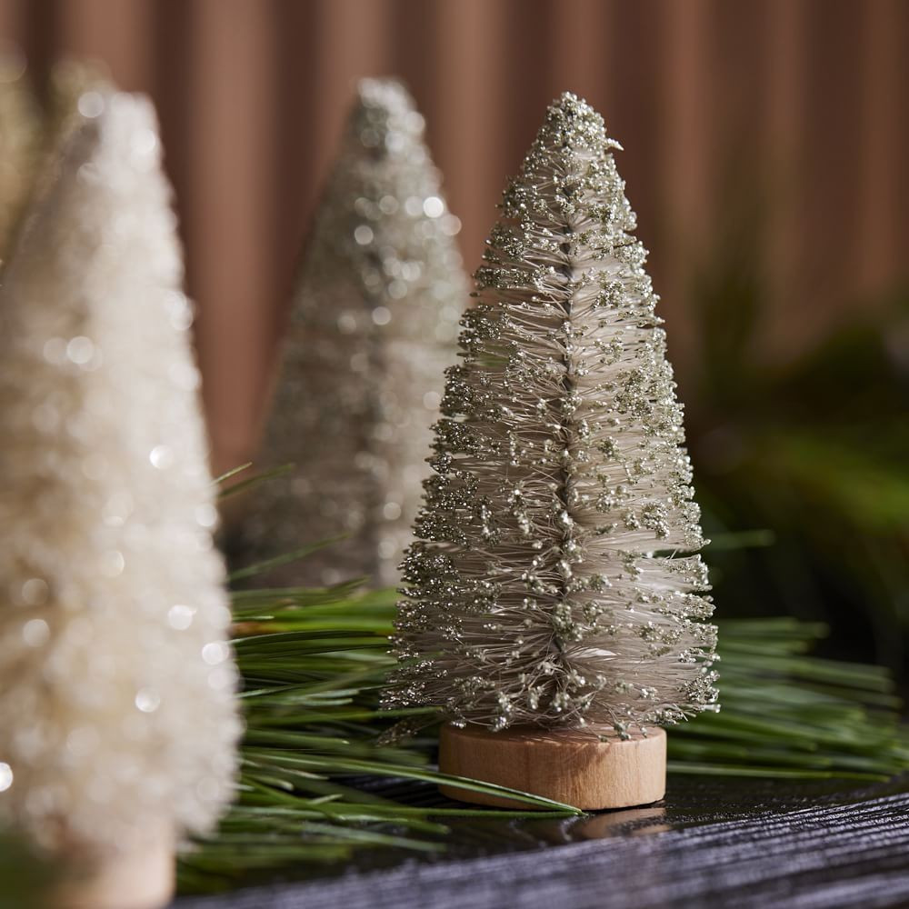 Decorative Bottlebrush Tree Objects (Set of 12) - Tonal Metallic | West Elm (US)