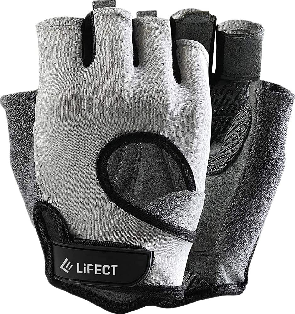 LIFECT Freedom Workout Gloves, Knuckle Weight Lifting Shorty Fingerless Gloves with Curved Open B... | Amazon (US)