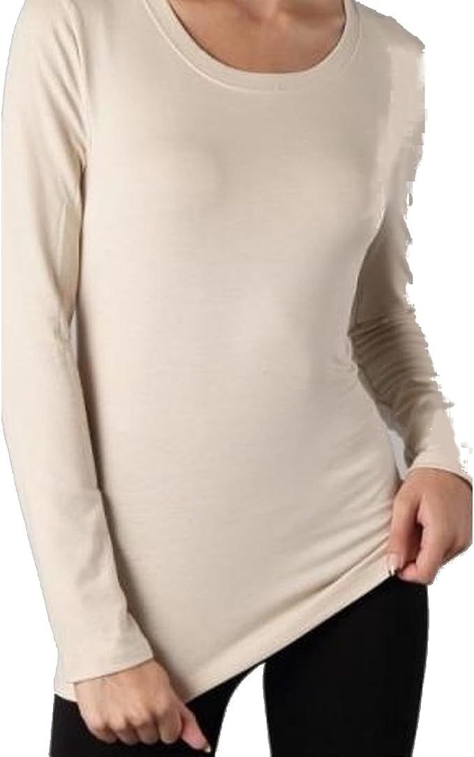 Zenana Outfitters Women's Crew Neck Long Sleeve Basic T-Shirt | Amazon (US)