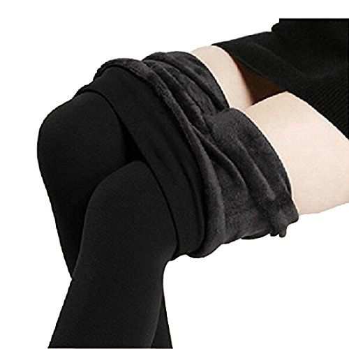 Romastory Winter Warm Women Velvet Elastic Leggings Pants (Black) one size | Amazon (US)