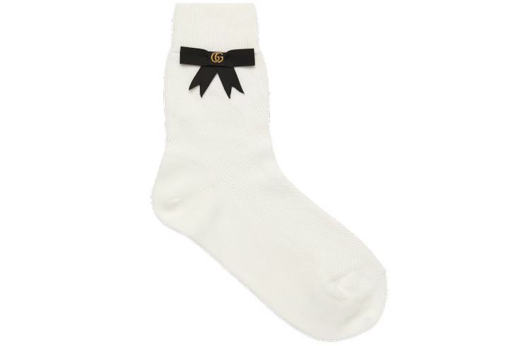 Gucci Cotton blend socks with GG bow | Gucci (US)