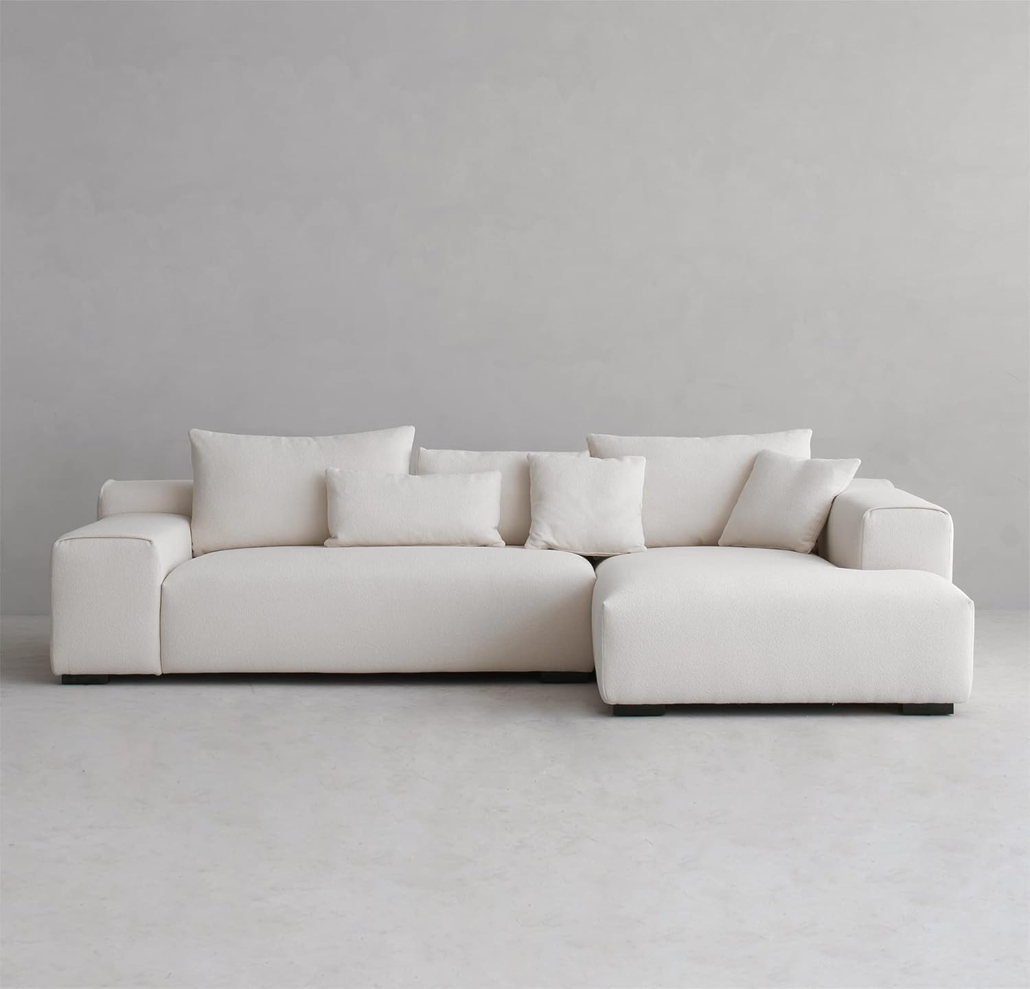 Acanva Modern Minimalist Sofa with Extra Deep Seats for Living Room, Bedroom and Lounge, L-Shaped... | Amazon (US)