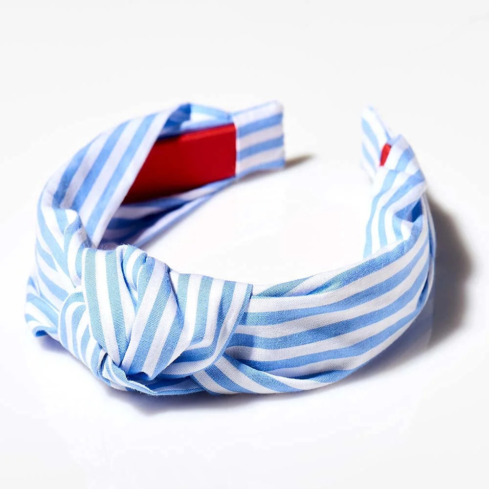 Cottage Collection Knotted Headband - Blue Stripes | Walmart (US)