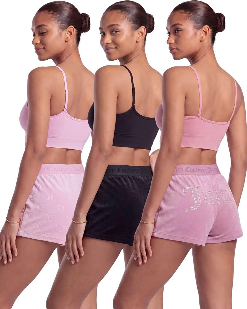 Juicy Couture Women's Velvet Fleece Pajama Shorts, Designer Sleep and Lounge Shorts for Women | Amazon (US)