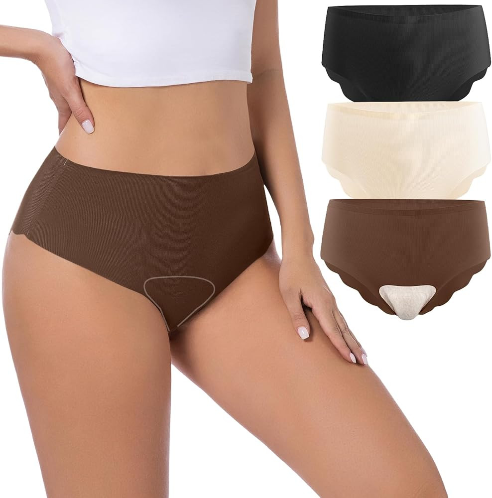 Camel Proof Seamless Underwear for Women 3 Packs No Show Invisible Cheeky Panty Liners Workout Gy... | Amazon (US)