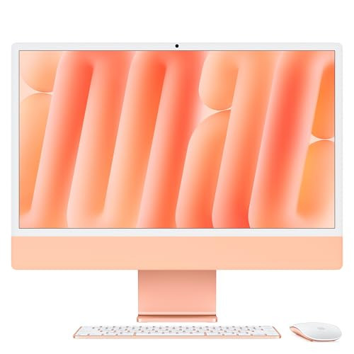 Apple 2024 iMac All-in-One Desktop Computer with M4 chip with 10-core CPU and 10-core GPU: Built for Apple Intelligence, 24-inch Retina Display, 16GB Unified Memory, 256GB SSD Storage; Orange | Amazon (US)