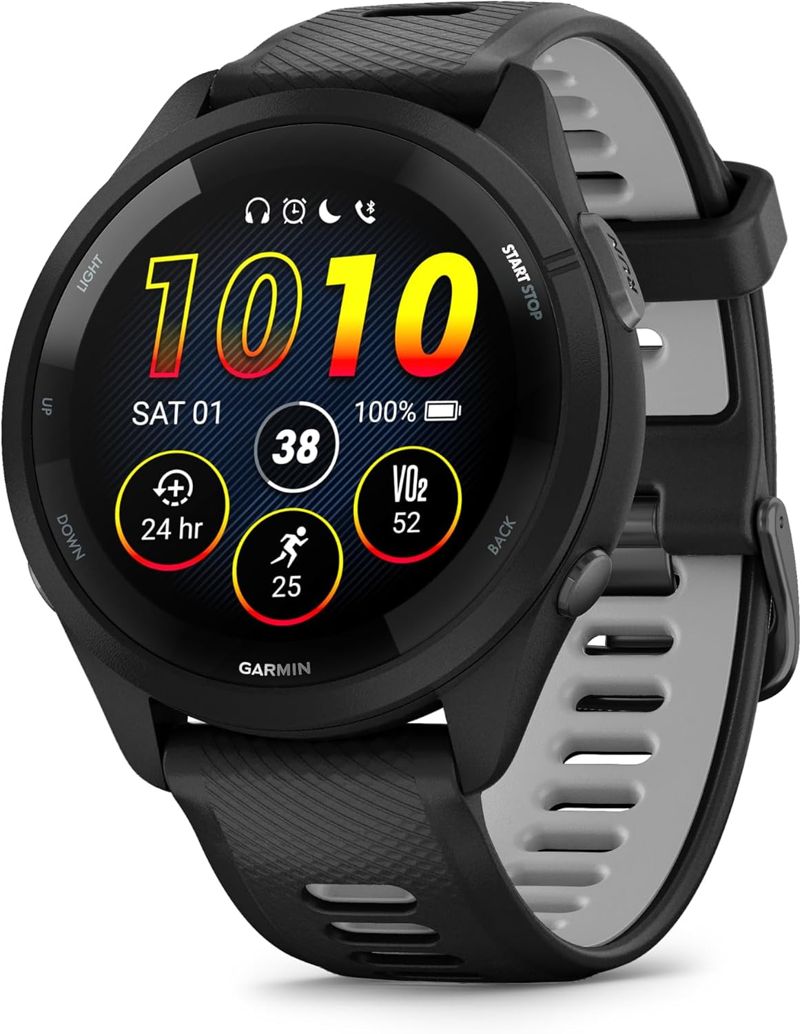 Garmin Forerunner® 265, Running Smartwatch, 46mm, Black/Powder Gray | Amazon (US)