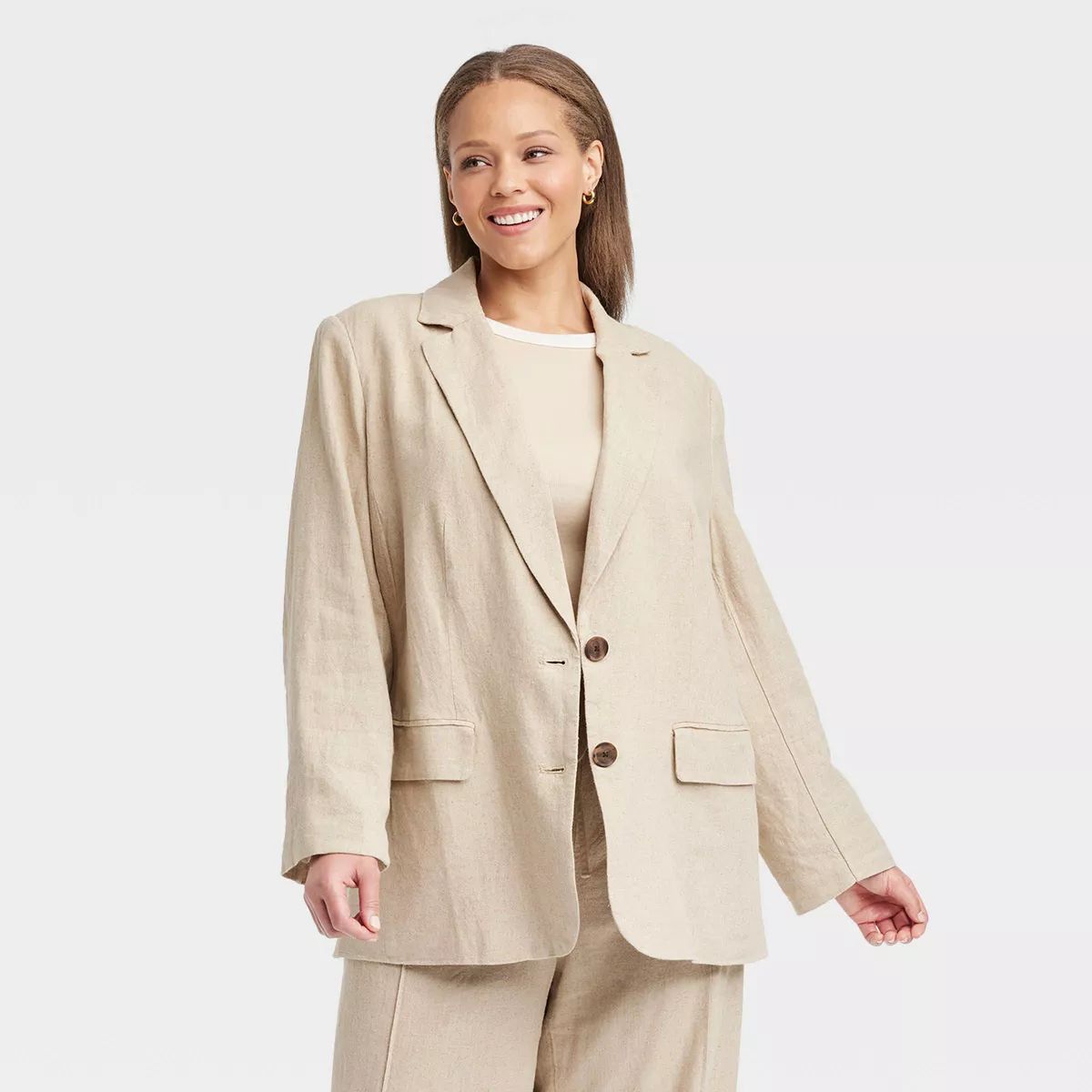 Women's Linen Spring Blazer - A New Day™ | Target