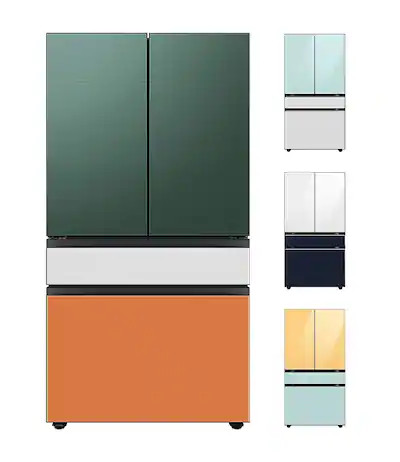 Samsung - BESPOKE 29 cu. ft. 4-Door French Door Smart Refrigerator with Beverage Center - Custom ... | Best Buy U.S.