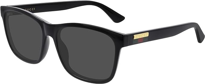 Gucci Men's Sunglasses, Black-black-grey, 57 | Amazon (US)