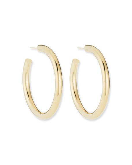 Jennifer Zeuner Lou Medium Thick Hoop Earrings, 2" | Neiman Marcus