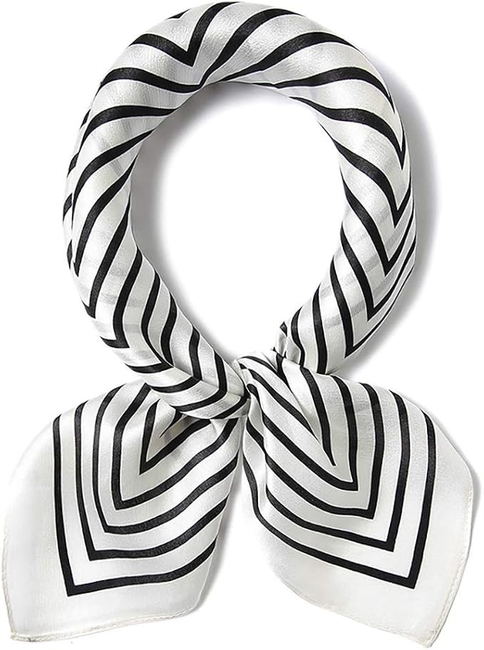 100% Mulberry Silk Scarf -21” Square Neckerchief with Gift Packed | Amazon (US)