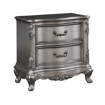 Acme Furniture Ariadne Nightstand Antique Platinum Finish | Target