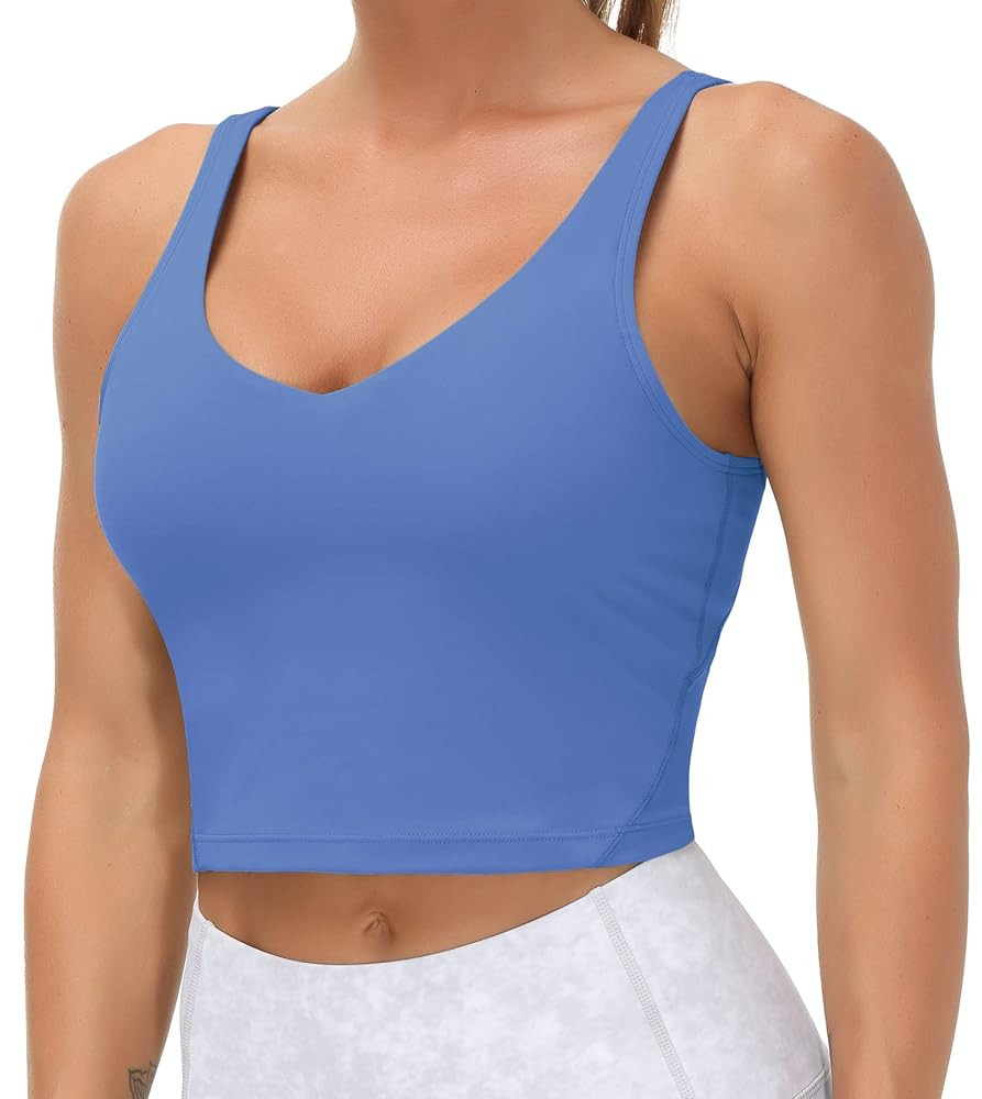 THE GYM PEOPLE Womens' Sports Bra Longline Wirefree Padded with Medium Support | Amazon (US)