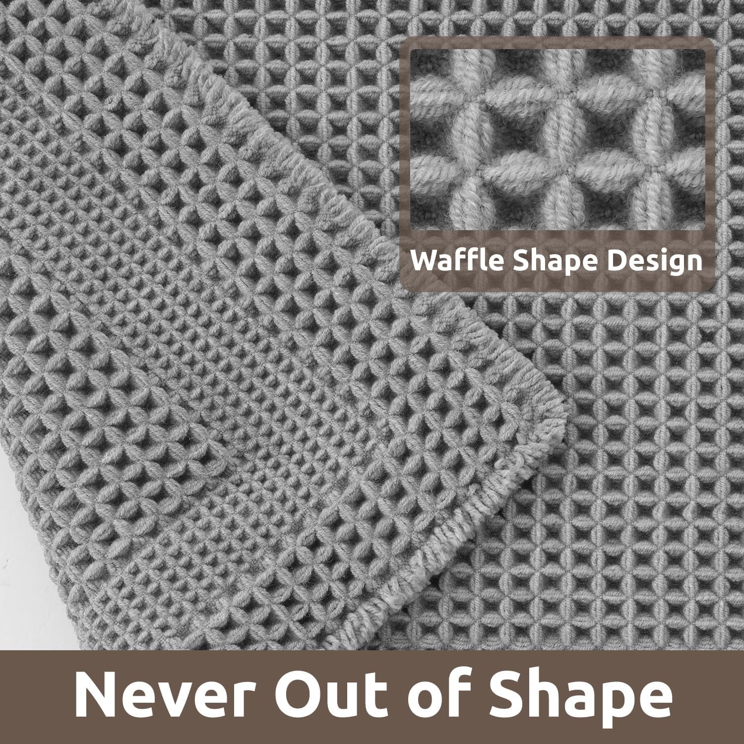 AMOAMI Waffle-Bath Mat72 | Amazon (US)