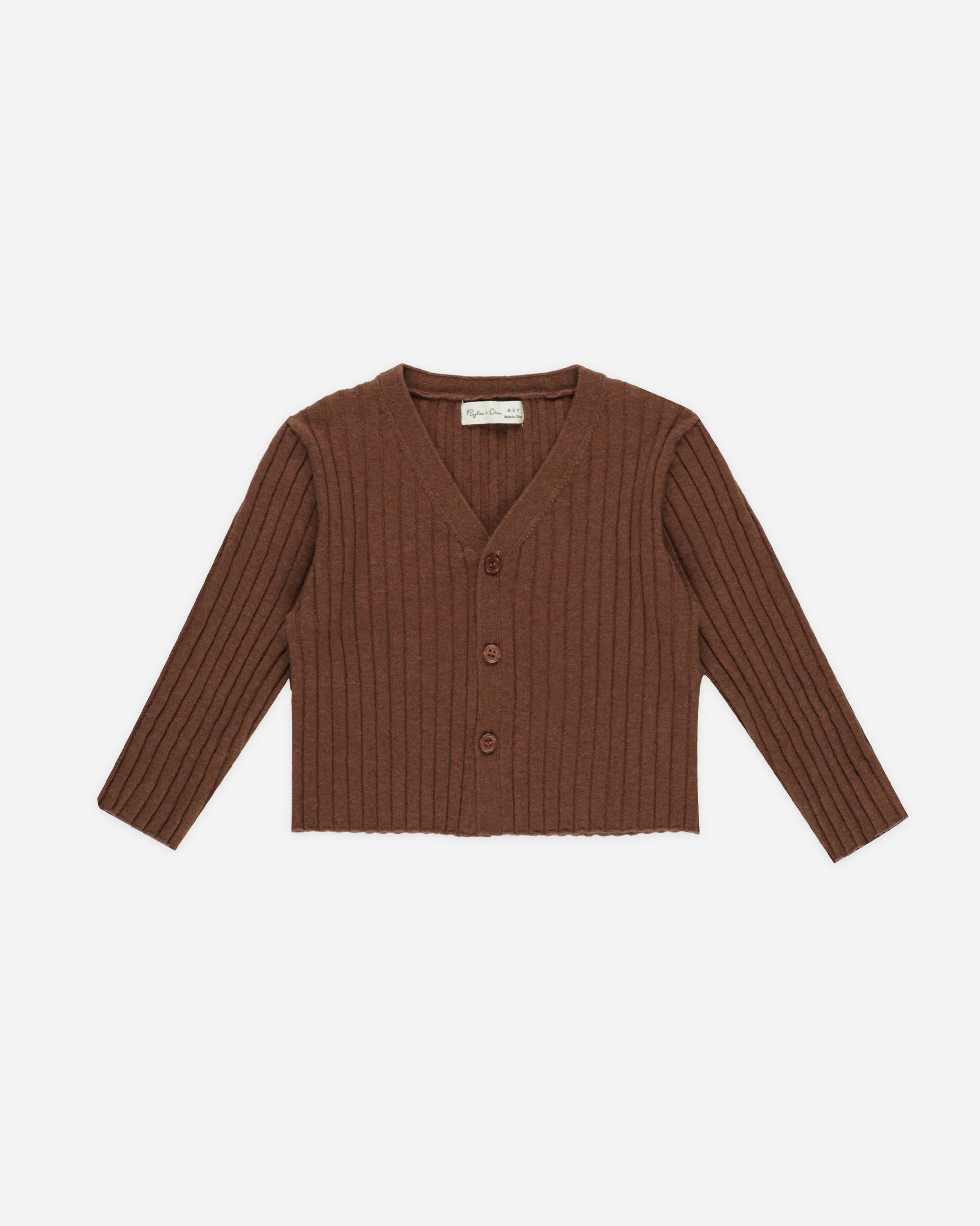 Long Sleeve Knit Button Top || Brown | Rylee + Cru