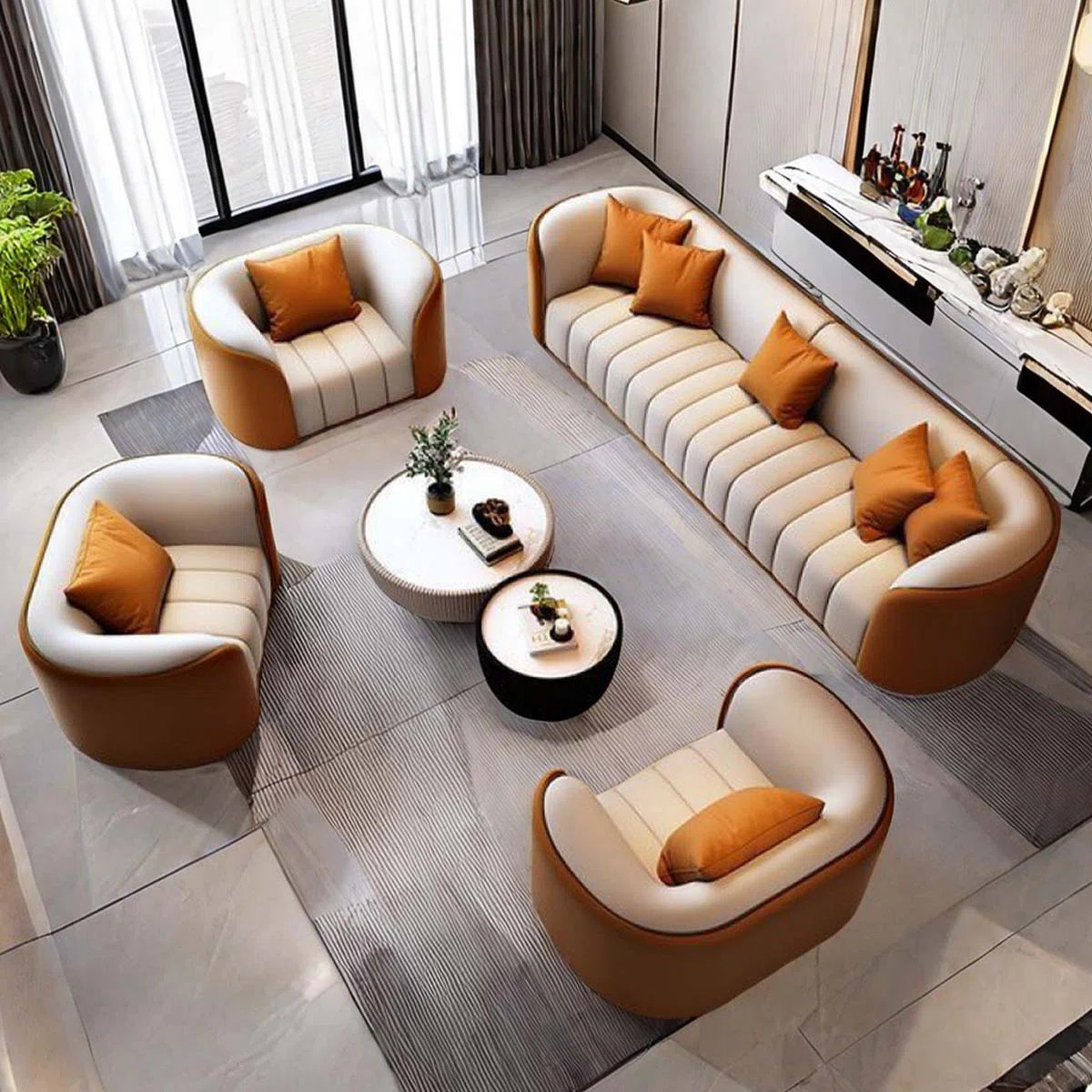 Branach 6 - Piece Faux Leather Living Room Set | Wayfair North America