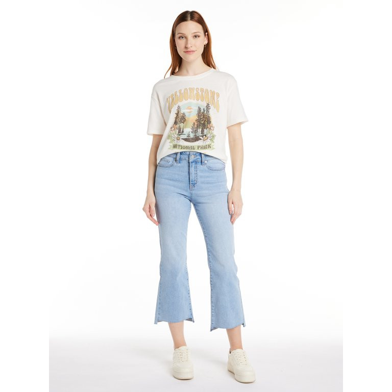 Time and Tru Women's Grand Canyon and Yellowstone Graphic T-Shirts, 2-Pack, Sizes XS-XXXL - Walma... | Walmart (US)