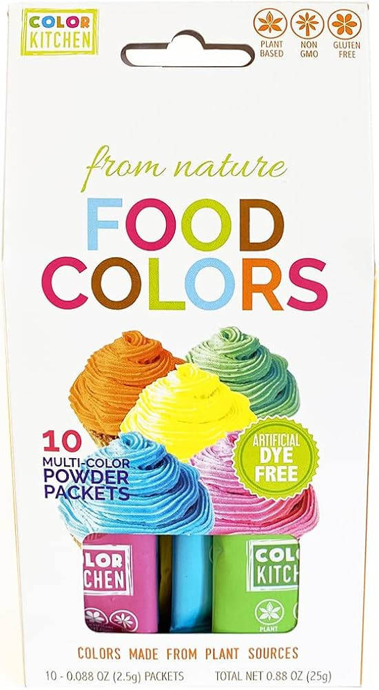 ColorKitchen Food Coloring Multi-Pack (10 Packets-5 Colors) – Plant-based Colors | Artificial D... | Amazon (US)
