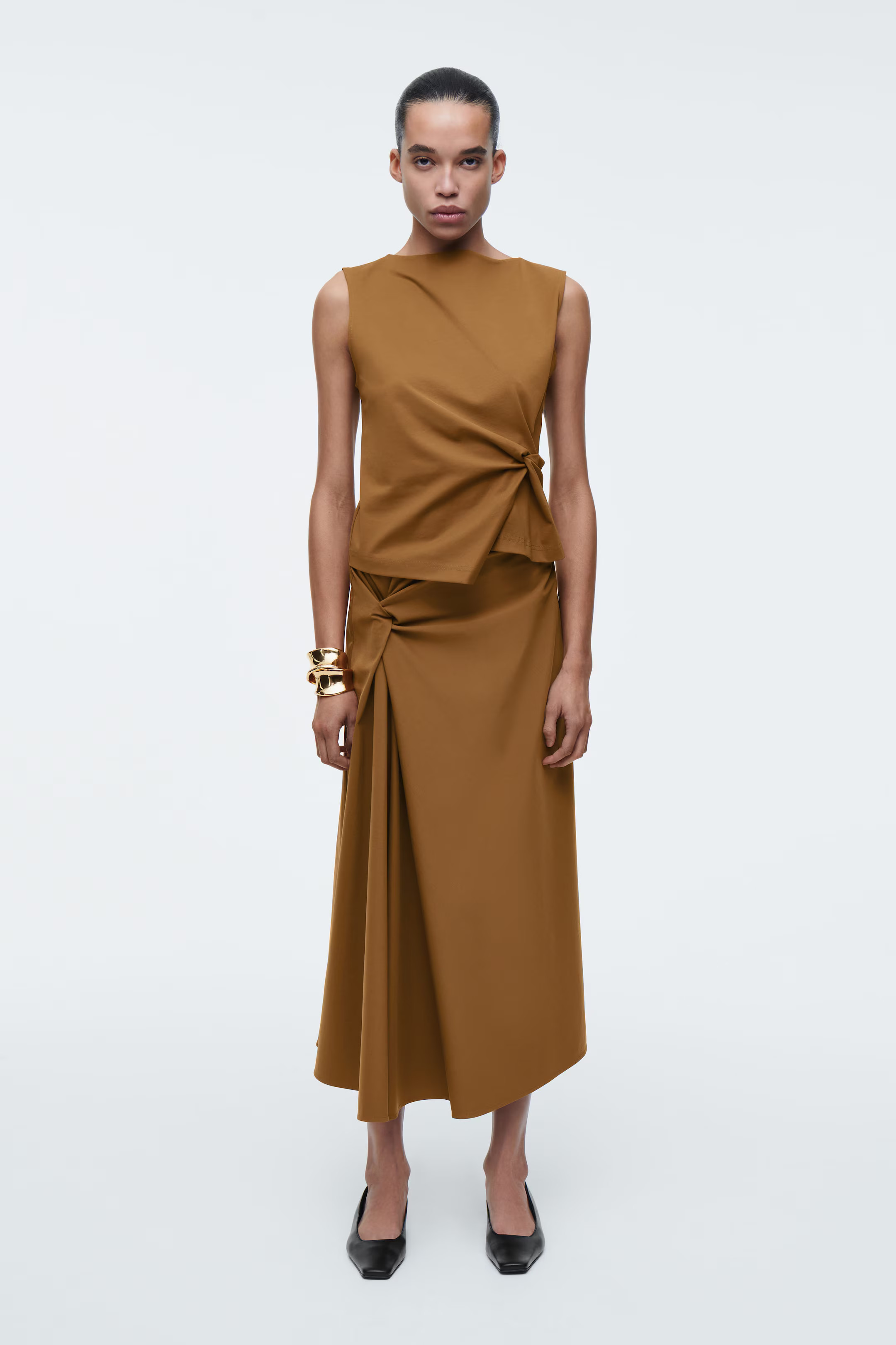 MIDIROCK MIT TWIST-DETAIL - BRAUN | COS (EU)