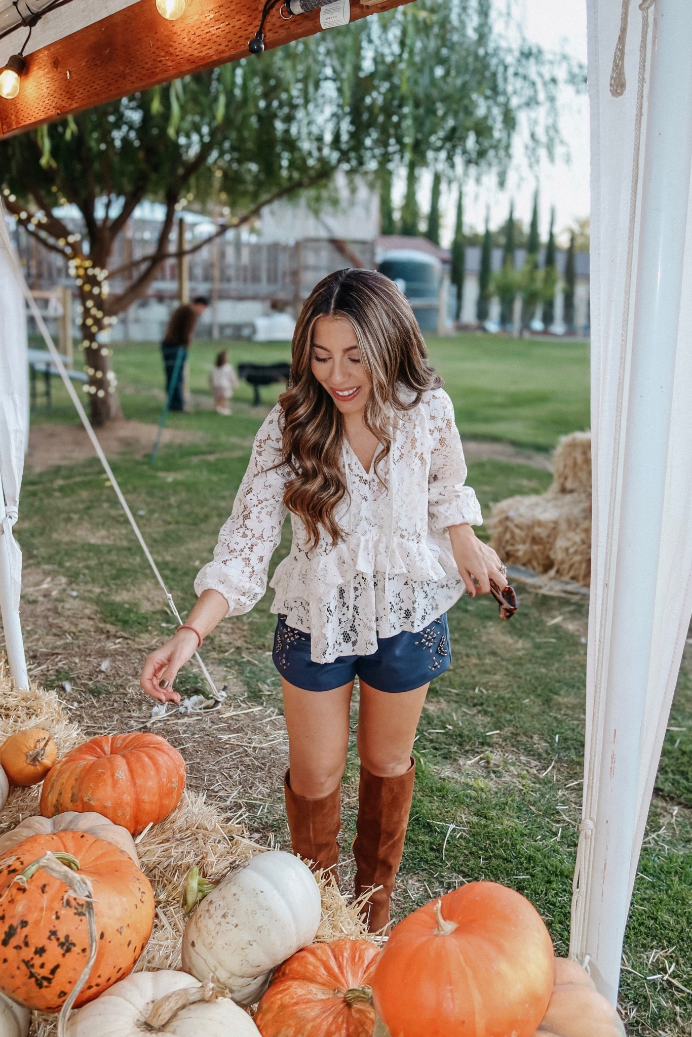 Lace top (wearing xs) and suede micro shorts (run TTS) are both on sale! 

Loft lace top
Fall outfit
Abercrombie suede shorts
Suede knee high boots
Brown boots



#LTKPetite #LTKSaleAlert #LTKFindsUnder100