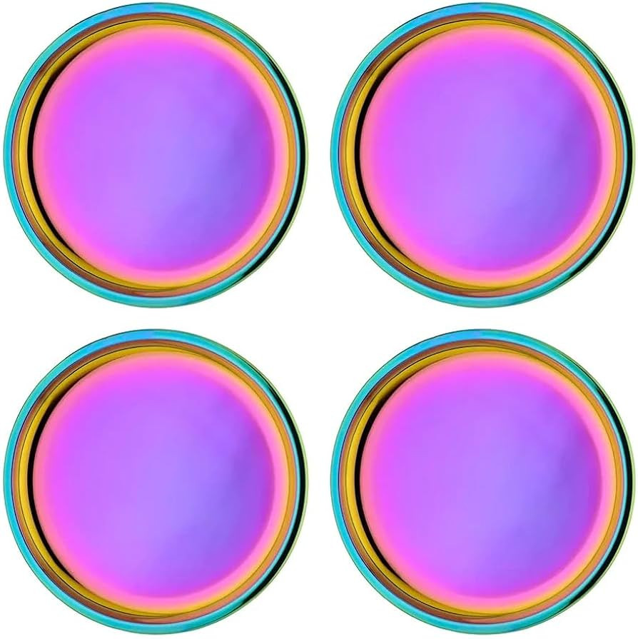 Ahimsa Stainless Steel Plates for Kids, 9" Colorful Stainless Steel Plates, Pediatrician Designed... | Amazon (US)