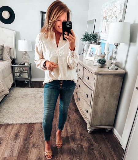 This Amazon blouse is a perfect way to dress up jeans on the weekend for a date night or style it with your favorite dress pants or skirt for workwear 

Jeans, blouses, Amazon Fashion, amazon finds, date night, business casual, sale, amazon finds, fashion over 40

#LTKsalealert #LTKstyletip #LTKunder50