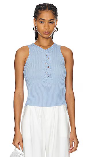 Laced Tank in Serene Blue | Revolve Clothing (Global)