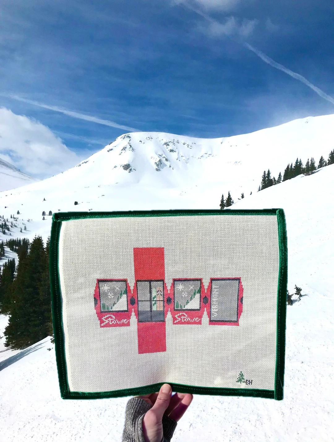 Needlepoint 3D Stowe Vermont Ski Gondola Hand Painted - Etsy | Etsy (US)