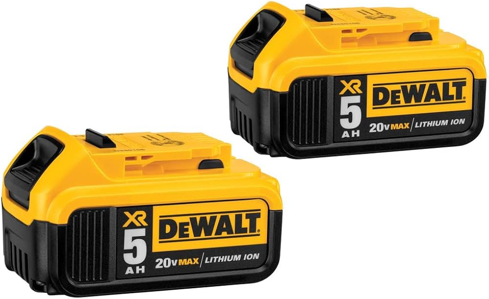 DEWALT 20V MAX 5 Ah Lithium Ion Battery 2-Pack (DCB205-2) | Amazon (US)