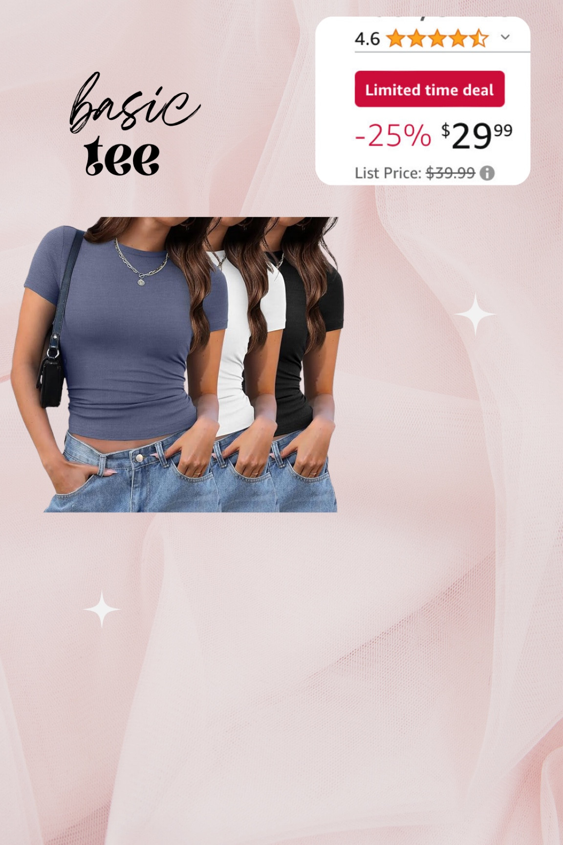 Basic tees | pair perfect styled up or down 

#LTKSpringSale #LTKfindsunder100